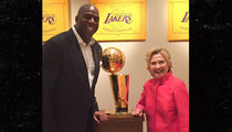 Magic Johnson -- House Party for Hillary Clinton ... With Sam Jackson! (PHOTOS)