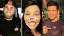 Hollywood Rocks The Vote ... See Which Stars are Sharing Their Sticker Pics
