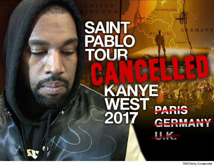 Image result for KANYE WEST EUROPEAN TOUR CANCELLED