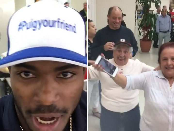 Yasiel Puig At Octogenarian Dance Party In Florida - TMZ.com