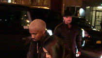 Kim Kardashian & Kanye West -- Valentine's Night Stampede in NYC