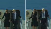 Donald and Melania Trump Arrive in Rome, Still No Hand-Holding